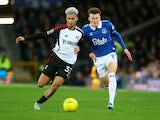 Fulham's Antonee Robinson in action with Everton's Nathan Patterson on December 19, 2023