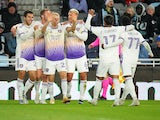 Orlando City SC forward Duncan McGuire (13) celebrates his goal with teammates on April 16, 2023