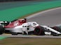 Marcus Ericsson driving for Sauber during practice for the Brazilian Grand Prix in November 2018