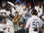 India's Yashasvi Jaiswal celebrates a fifty against England on January 25, 2024.